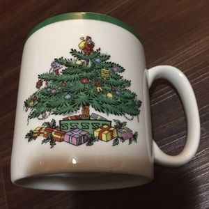 Spode Christmas Tree Coffee Cup 10 oz England New